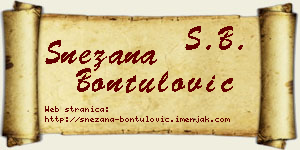 Snežana Bontulović vizit kartica